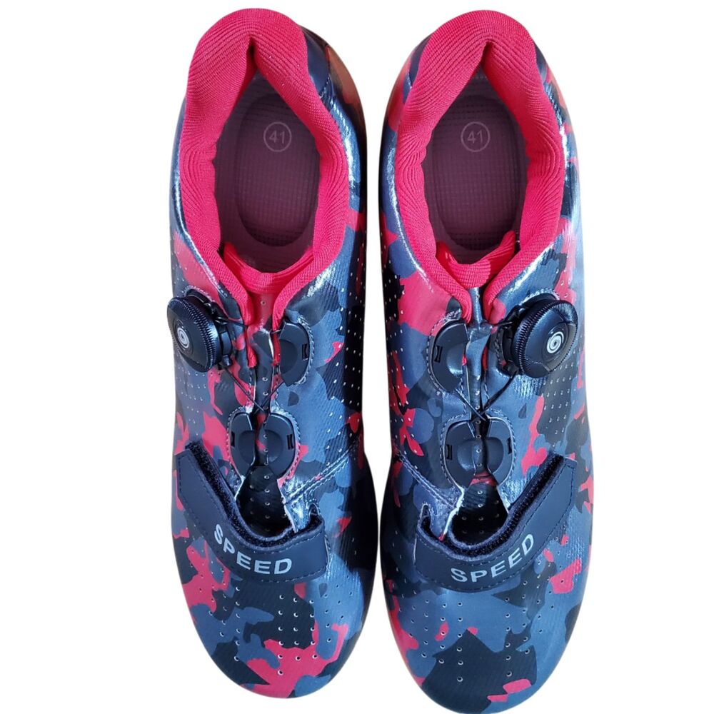 Speed Red Camouflage Cycling Athletic Shoes Size 41/Men's US Size 8